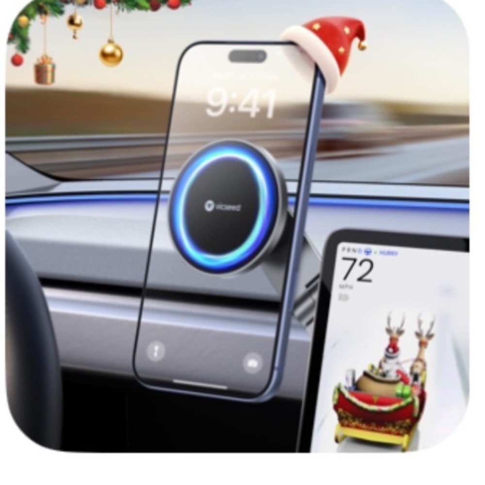 VICSEED MagSafe Car Mount‎ for Tesla Black Magnetic Phone Holder